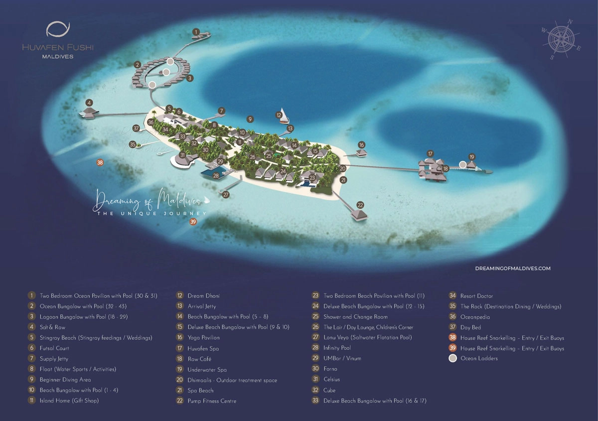  Huvafen Fushi Island  strand - Maldives